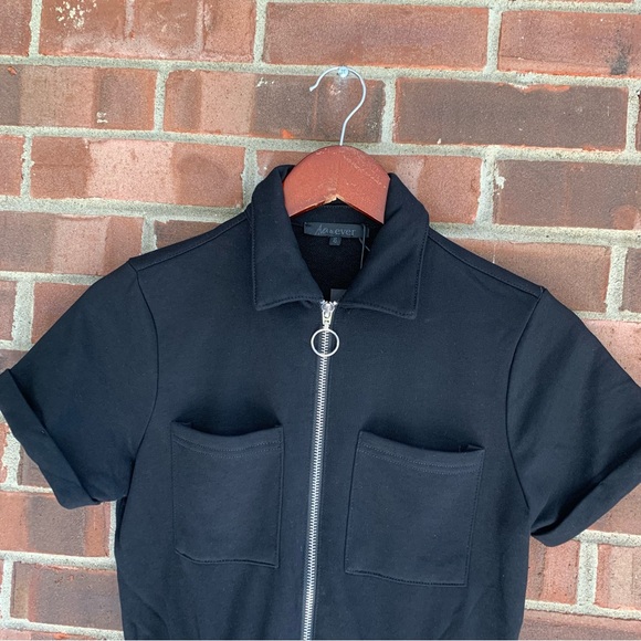 Ava And Ever Black Romper Short Sleeve UK Size 8 US 4 NEW - Picture 2 of 9